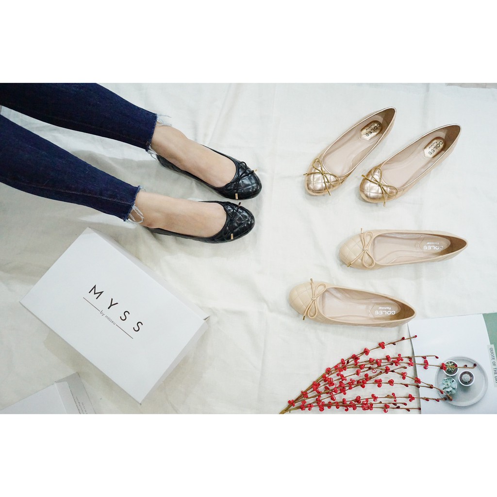 Giày búp bê bệt da lì MYSS - BB13