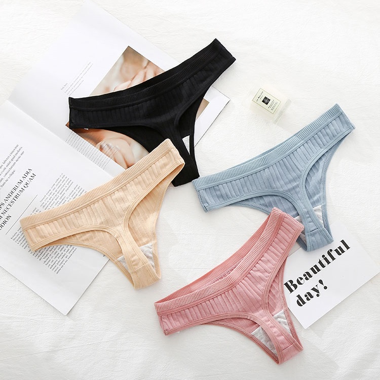 Quần lọt khe thun gân NuciFera chất cotton mỏng mát co dãn mặc thoải mái