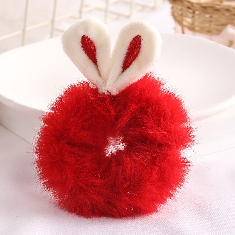 Dây Buộc Tóc Scrunchies Tai Thỏ Vải Cute Cho Bé Dây Cột Tóc Nơ Hàn Quốc Nữ Đơn Giản