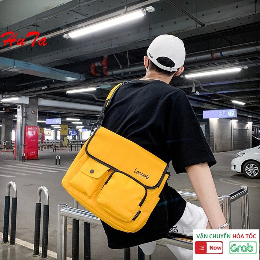 Cặp đeo chéo đi học - HandBag Ulzzang Style, balo laptop 15 inch 1 quai đeo - Hàng nhập khẩu