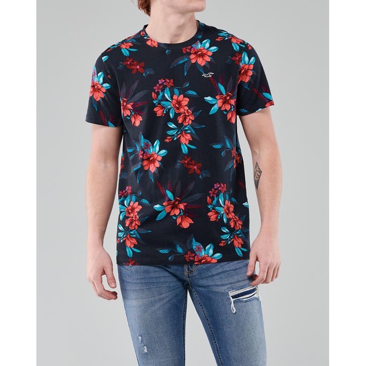 Áo Thun Nam cổ tròn Hollister crewneck T-shirt cotton co giãn, mềm mịn , form regular fit - Modife Shop