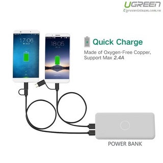 Cáp USB 2.0 to Micro USB và Type-C chính hãng Ugreen
