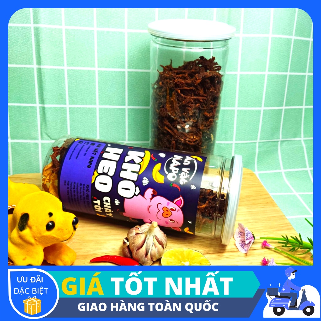 Khô heo cháy tỏi NAPO hủ 300g ăn vặt sài gòn | BigBuy360 - bigbuy360.vn