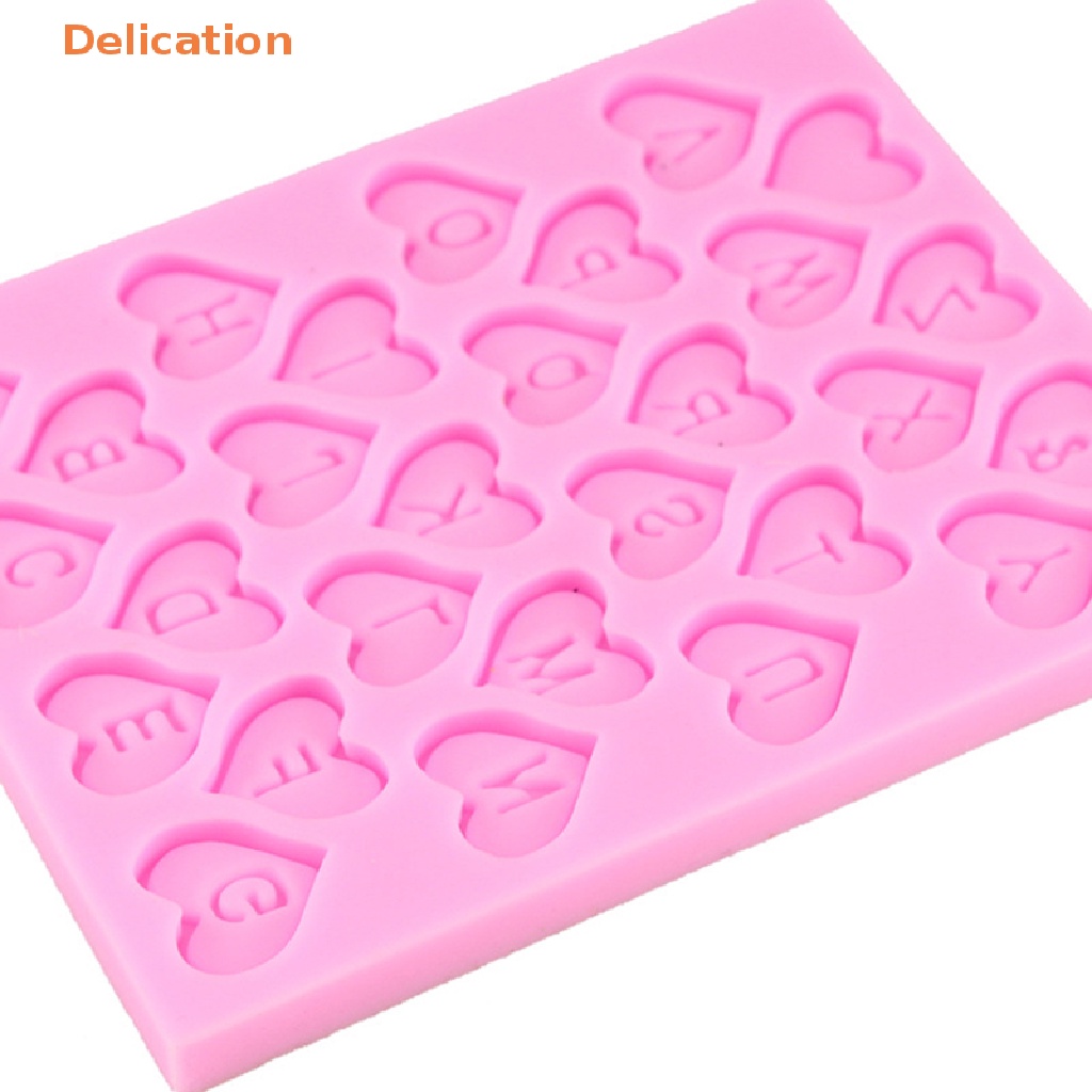 Khuôn Silicone Làm Bánh Hình Trái Tim Và Chữ 3D DIY