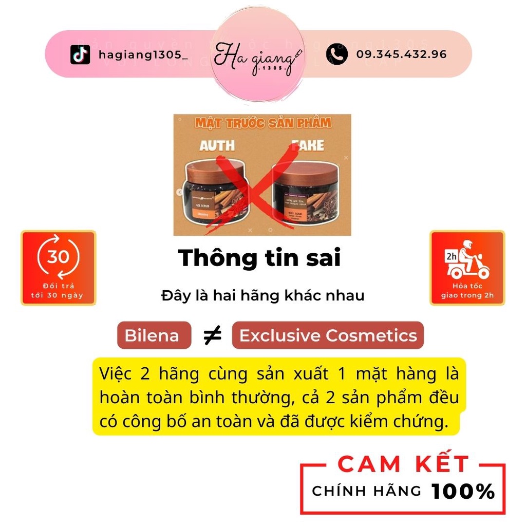 Tẩy da chết quế hồi cà phê Bilena Body Scrub 250g - 380g giúp da trắng sáng, mịn màng và săn chắc