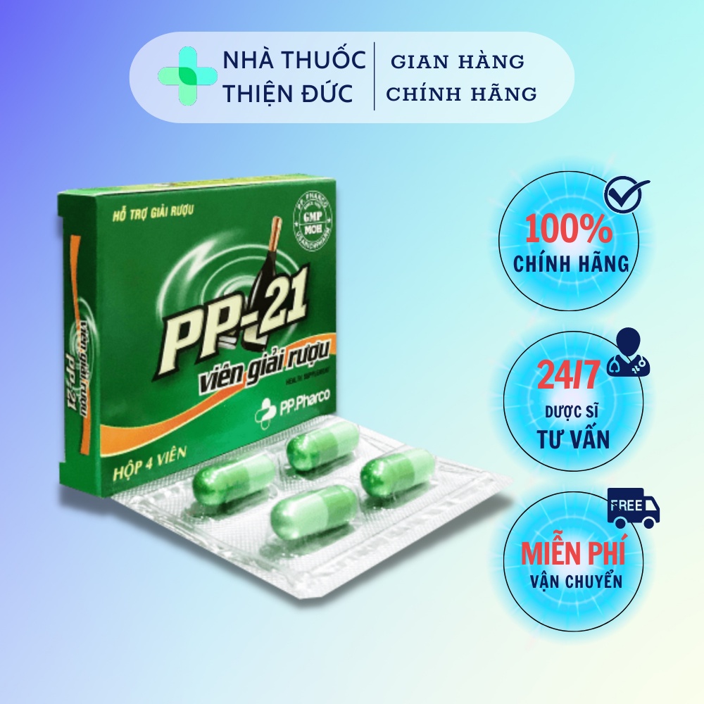 Viên uống giải rượu - Giảm chịu chứng khó chịu khi uống rượu bia - Nhà thuốc Thiện Đức
