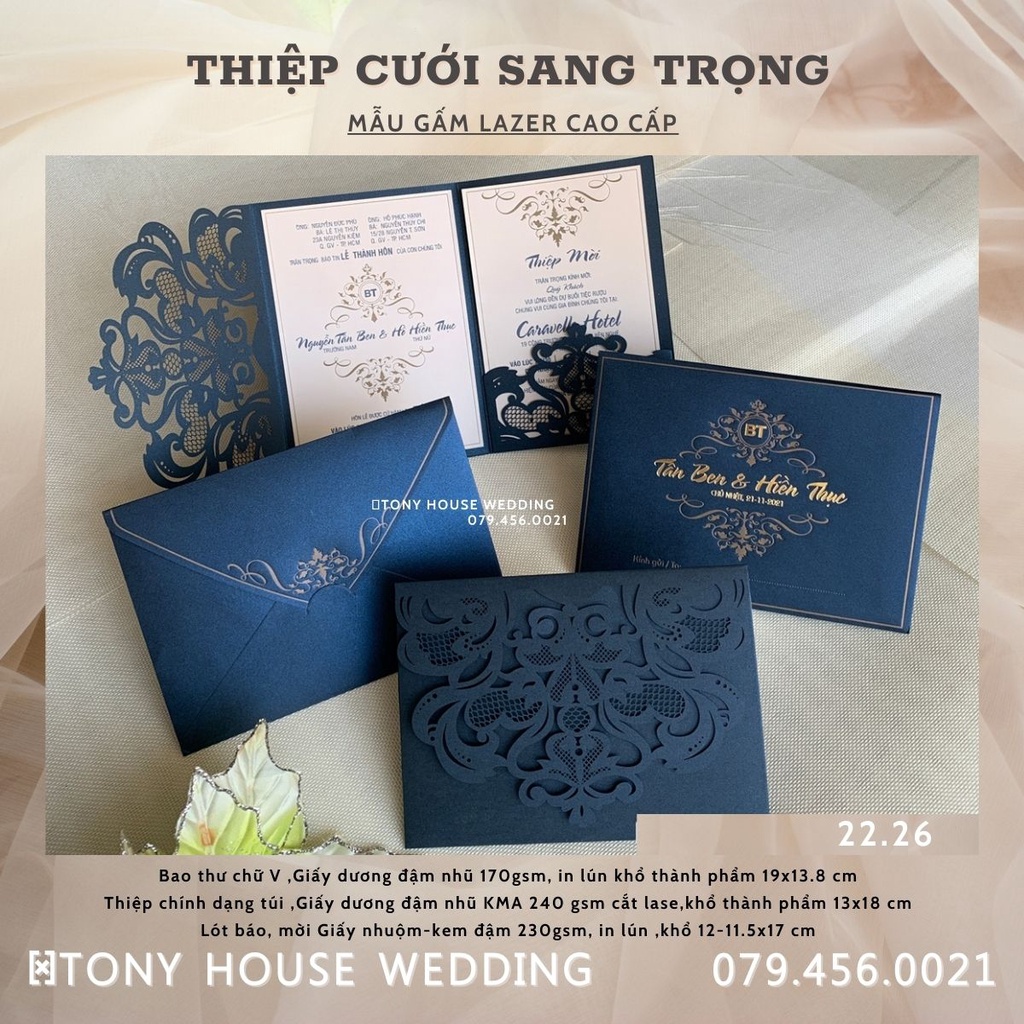 THIỆP CƯỚI CAO CẤP - TONYHOUSE