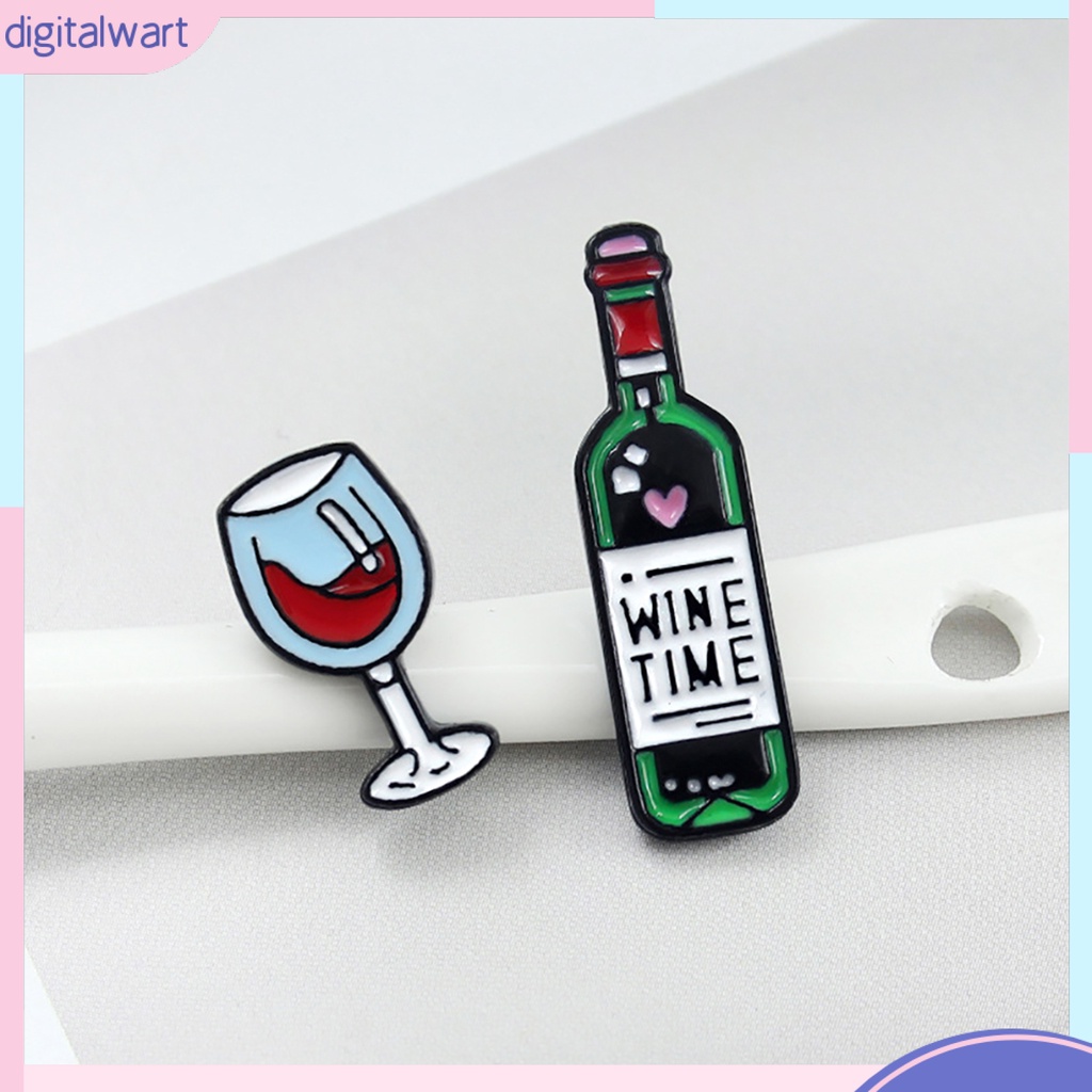 Huy hiệu cài áo trang trí hình chai rượu độc đáo