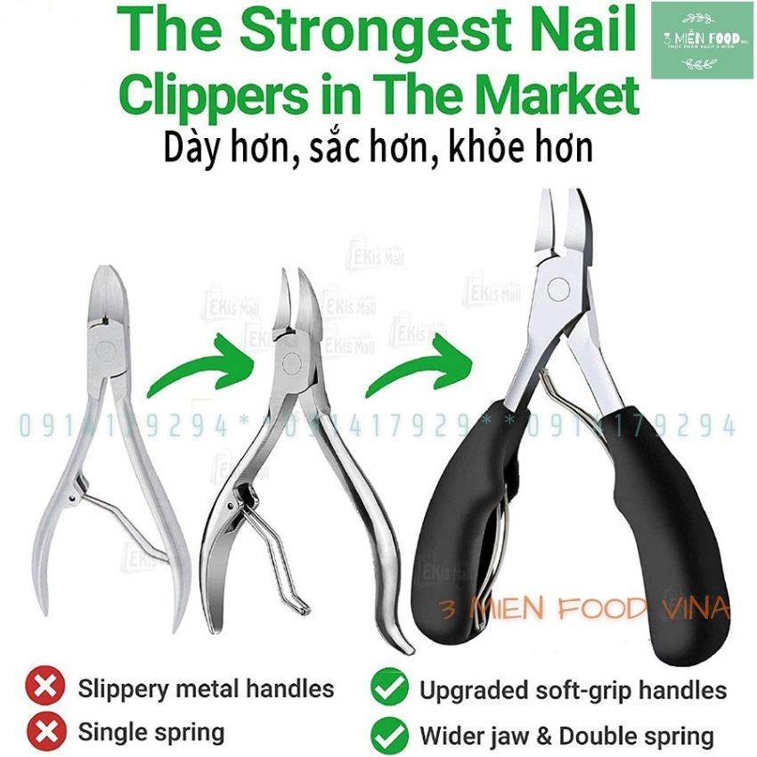 [HCM]Kềm bấm móng chuyên dụng bằng thép không gỉ,bộ kềm cắt móng tay chân,sắc bén thiết kế mới,hiệu quả cao-3 miền food