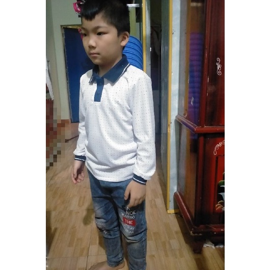 Áo thun dài tay - áo phông dài tay cổ bẻ, size đại