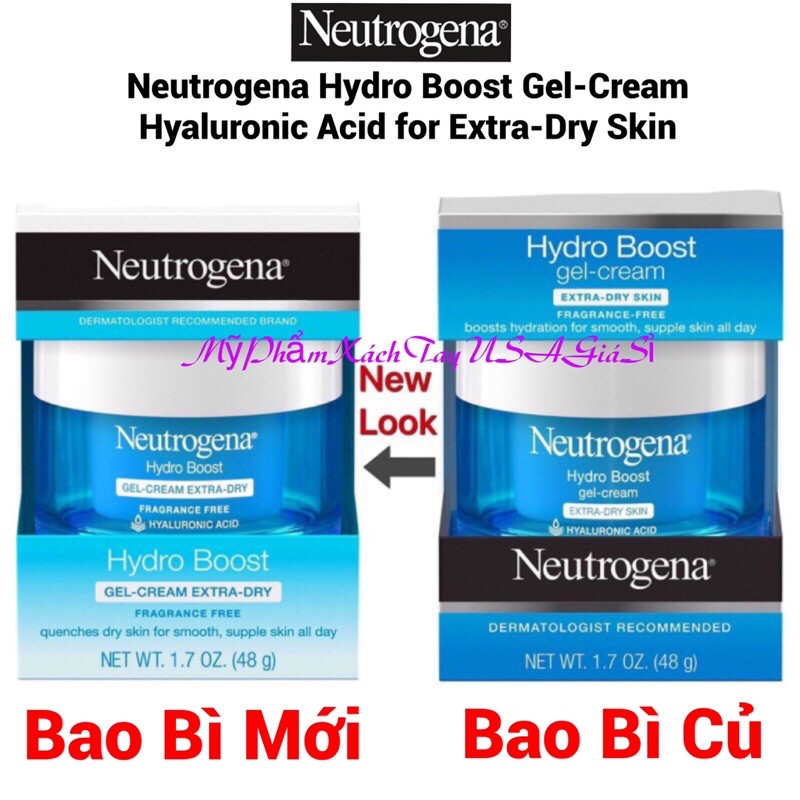 [BảnMỹ]Kem dưỡng ẩm cho da khô Neutrogena Hydro Boost Gel Cream for Extra – Dry Skin (48g)
