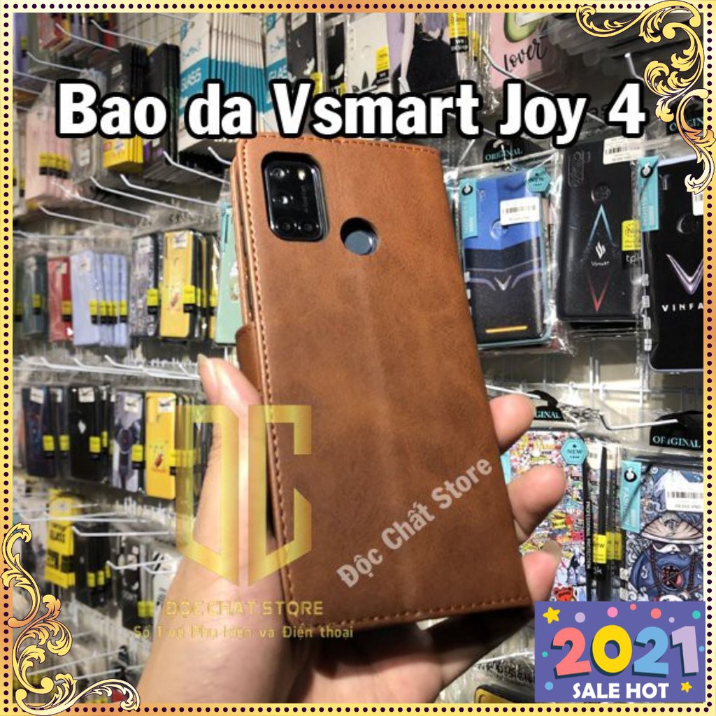 [ Ảnh thật] Vsmart Joy 4 - Bao Da Cao Cấp Vsmart Joy 4