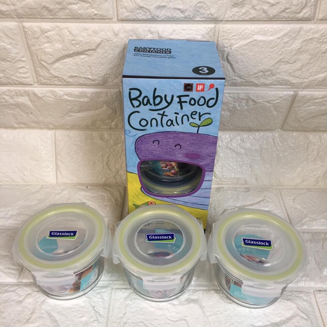 Bộ 3 hộp thuỷ tinh vuông Glasslock GL544 210ml x 3 - Hàng chính hãng