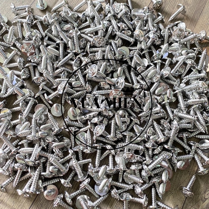 Ốc áo 5li xoắn mẫu mũi tên Vua Miên inox 304 bắt dàn áo các dòng xe Yamaha, Honda