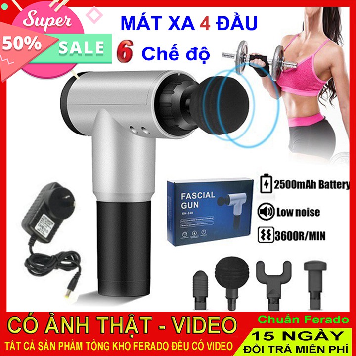 Máy massage cầm tay 6 chế độ hổ trợ mát xa toàn thân