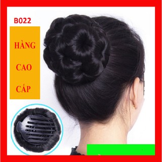 Búi tóc giả trung niên, búi hoa không đính đá