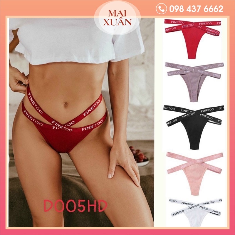 [ Mã 12FASHIONSALE1 giảm 10K đơn 50K ] Quần lót lọt khe cotton cao cấp 2 dây vắt chéo sexy