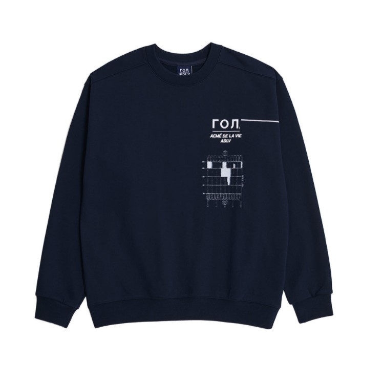 Áo Thun Dài Tay LOG X ADLV SPACE MEMORY SHIRT NAVY