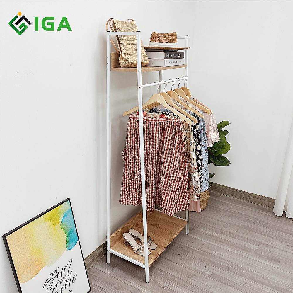 Giá treo quần áo giá để đồ đa năng khung thép chống gỉ - gm13 Xả