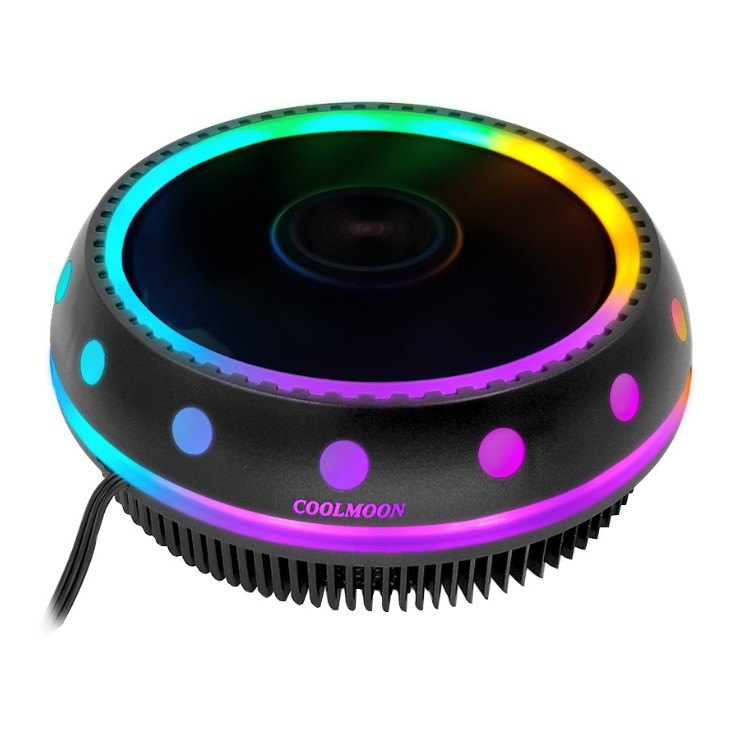 Quạt Tản Nhiệt, Fan CPU Coolmoon UFO X Led RGB - Tự Động Đổi Màu Và Hiệu Ứng