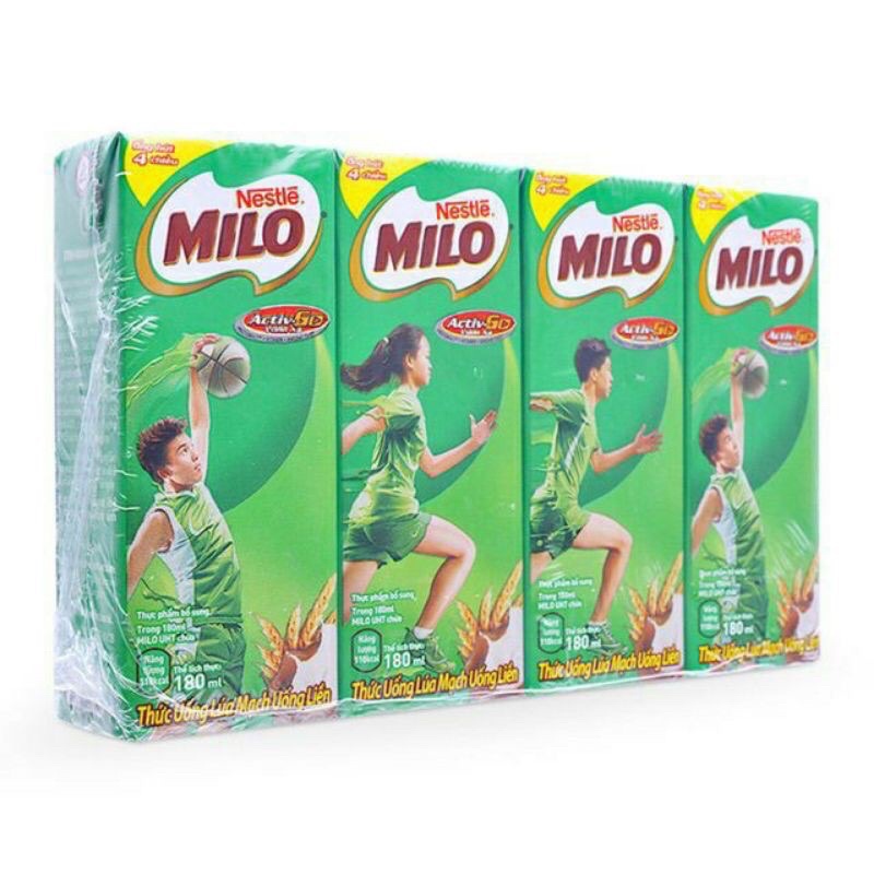 Thức uống lúa mạch Nestle MiLo lốc 4hộpx180ml