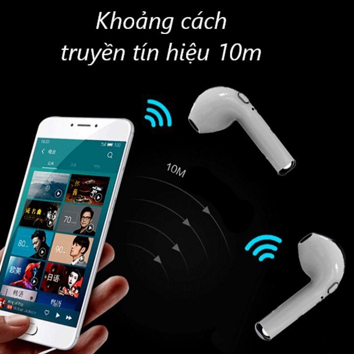 Tai nghe Bluetooth Không Dây Bluetooth I7S plus âm thanh cực hay, sành điệu 2019( Sale - Cực Sốc ✨)