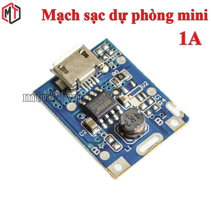 Mạch sạc dự phòng mini 1A - 1 cổng USB