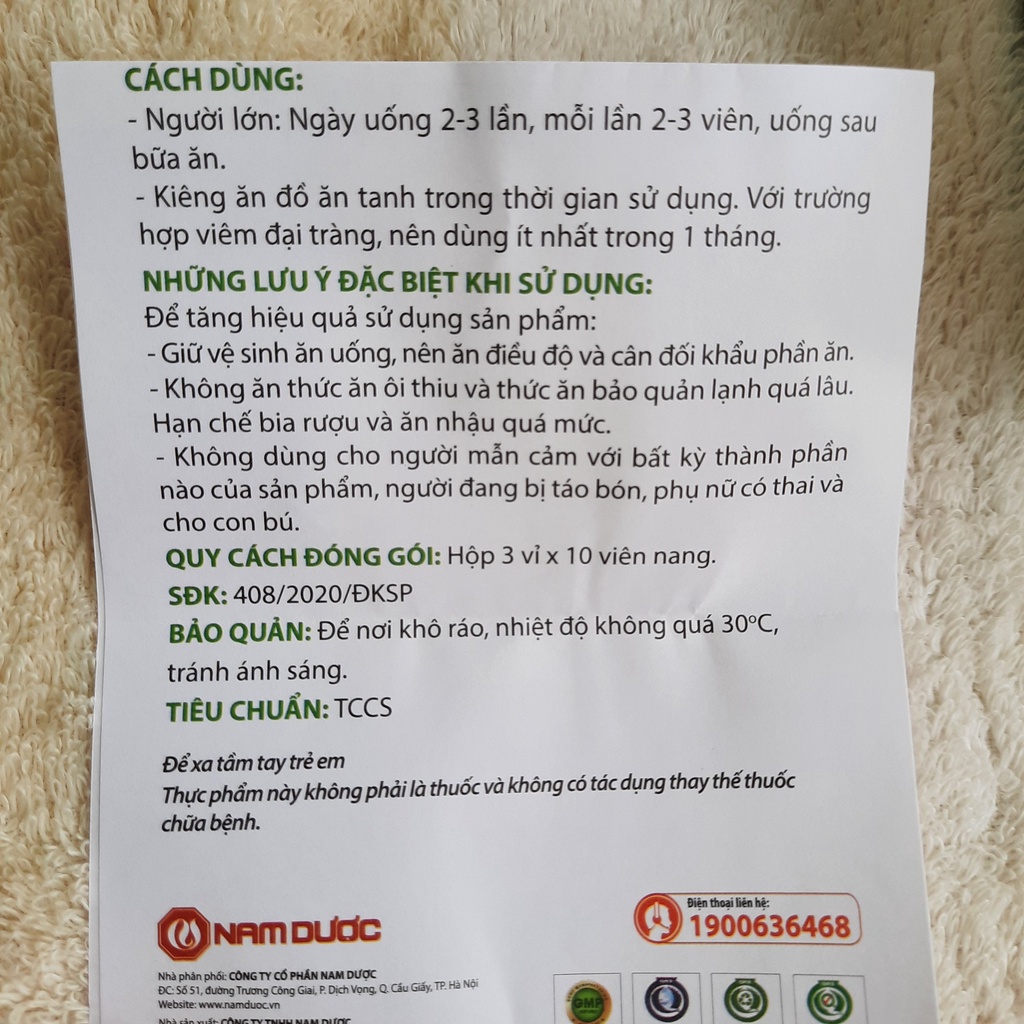 Đại tràng nam dược, giảm viêm đại tràng, táo bón, chướng bụng, đầy hơi