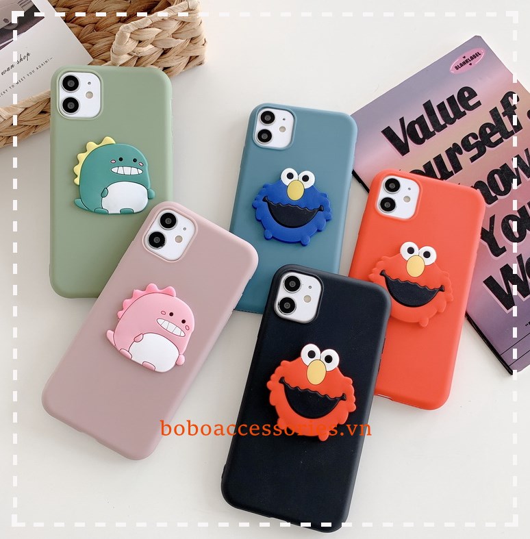 Ốp Điện Thoại TPU Mềm Hình Khủng Long / Sesame Street Cho Samsung J2 J7 Prime A10 M10 A50 A30S A03S M31 A01 A11 M11 A21S A22