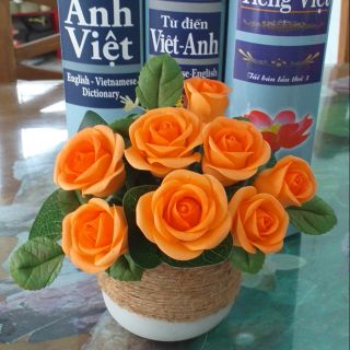 Hoa Hồng trang trí bằng đất sét