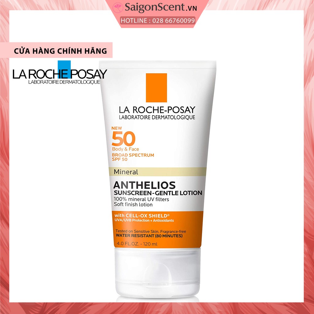 [SaigonScent] Kem chống nắng La Roche-Posay Mineral Anthelios Gentle Lotion SPF50 ( Face & Body - 120mL )