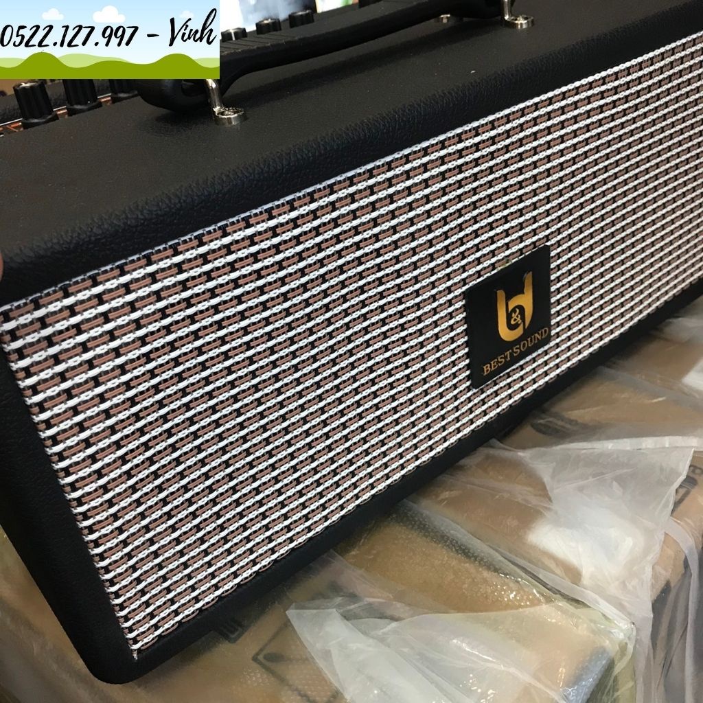 Loa mini xách tay Best Sound M5 + 2 micro không dây - Hệ thống 2 Loa bass 13.5cm và 2 loa treble 5cm - Gia Khang Shop