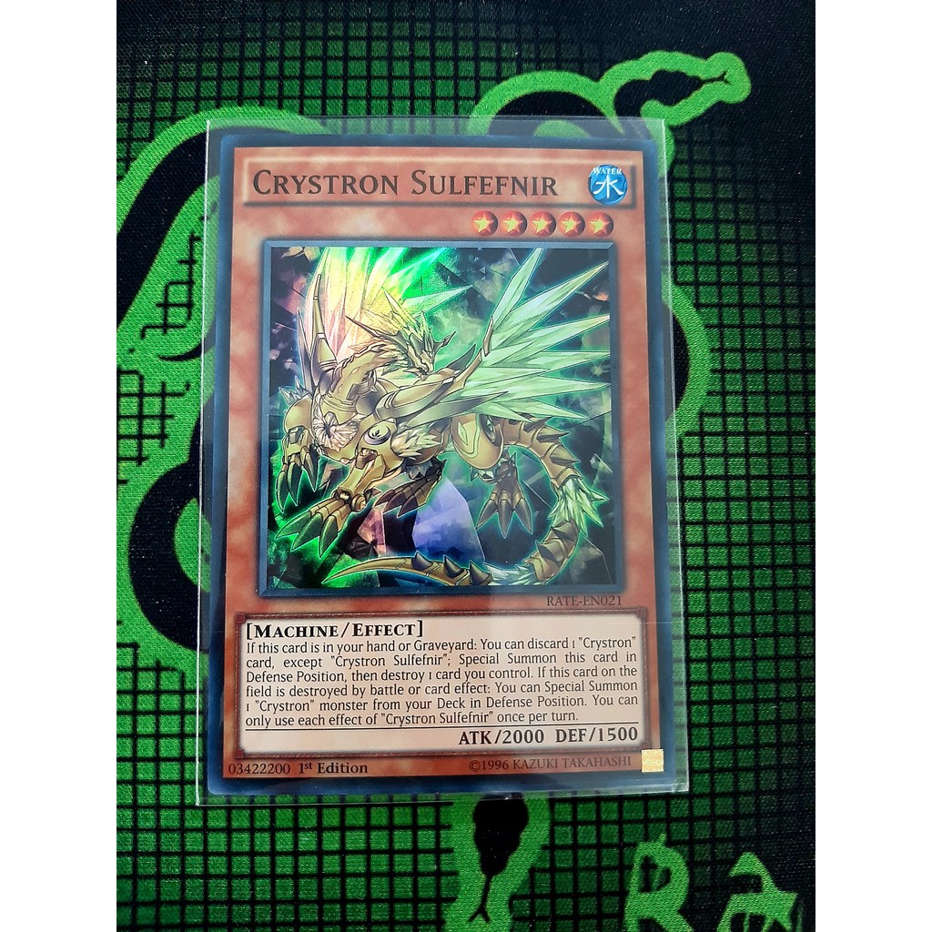 THẺ BÀI YUGIOH NEAR MINT  - Crystron Sulfefnir - RATE-EN021 - Super Rare 1st Edition