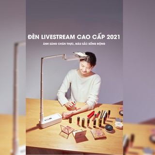 Đèn Livestream cao cấp 2022  bán hàng mini 3 trong 1, để bàn, gấp gọn, pin rời DOXG-V6