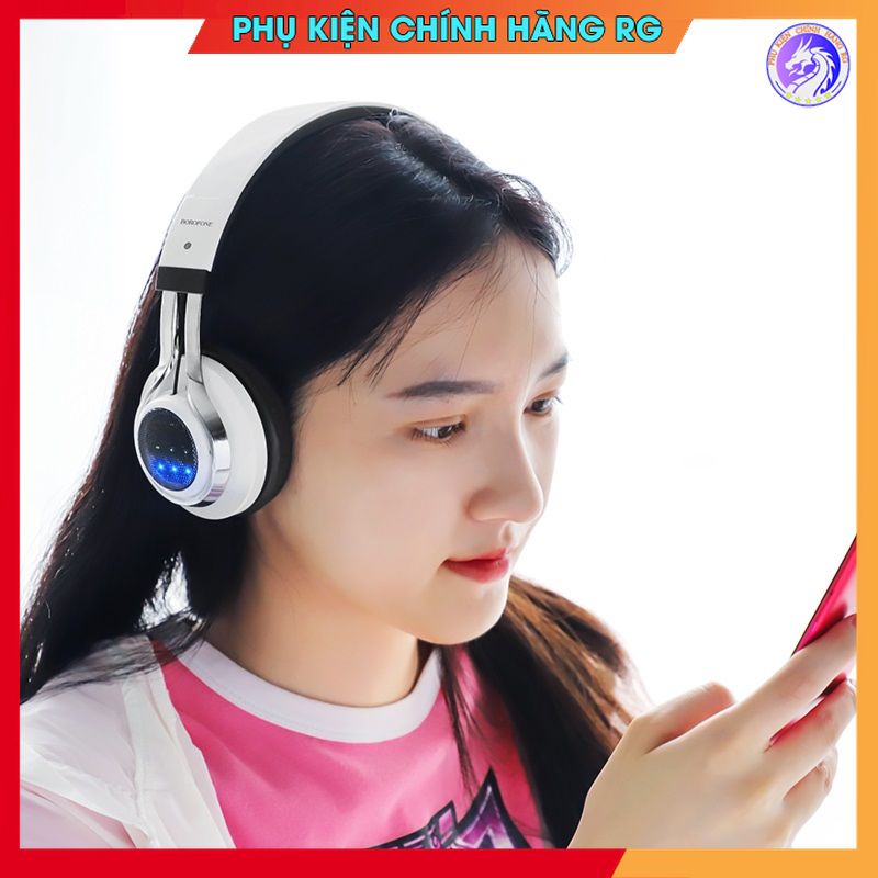 Tai nghe không dây chụp tai bluetooth Borofone BO8 có khe cắm thẻ nhớ âm thanh hay bảo hành 1 năm