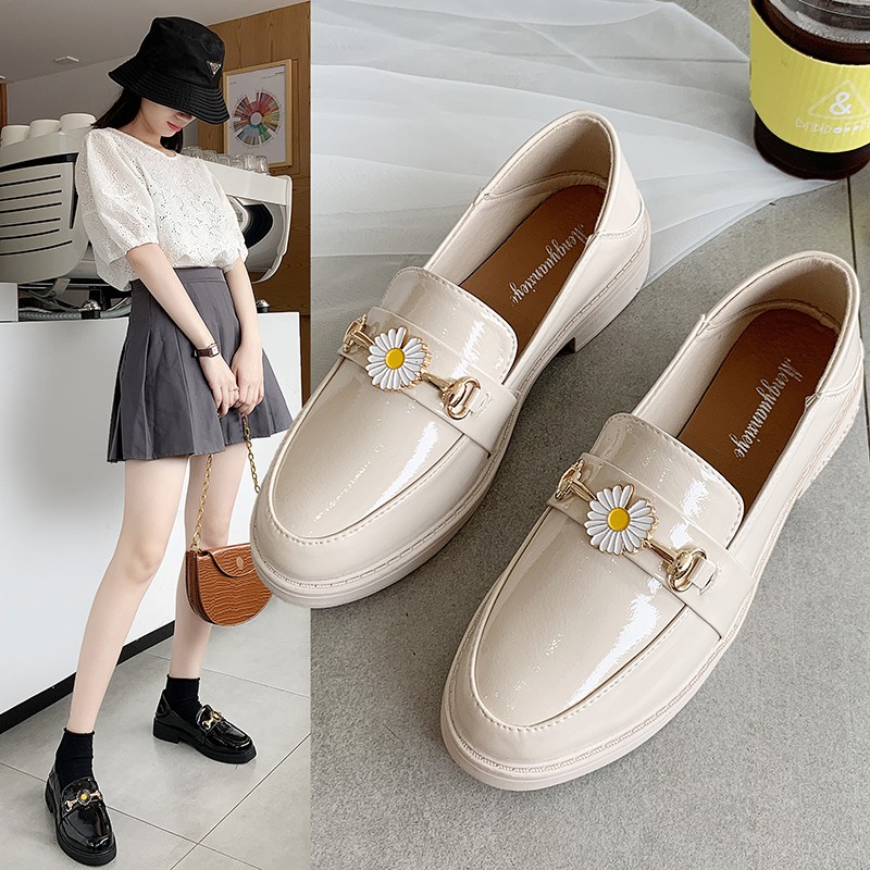 <Hàng sẵn sàng> Giày nữ thời trang Giày da cao cấp Size:35-40 Casual loafers