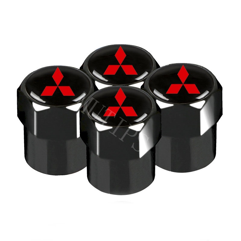 Set 4 Nắp Van Bánh Xe Hơi Mitsubishi Bằng Hợp Kim Nhôm Chuyên Dụng Cho Kuda Lancer Mirage Outlander Pajero Xpander Attrage