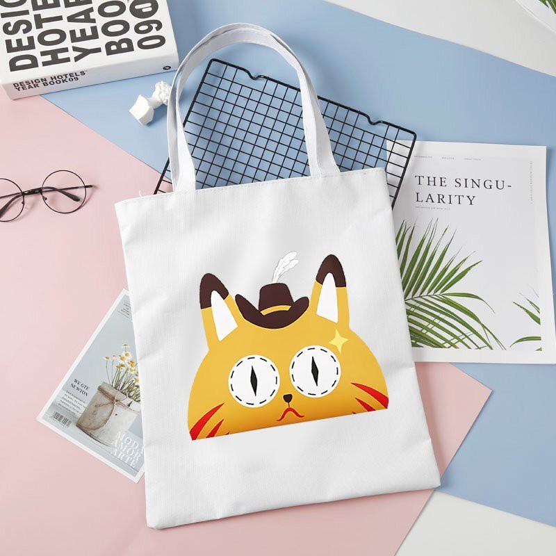 Túi tote trắng đen Identity V Nhân cách thứ năm PET mèo Mr.Wisker NetEase