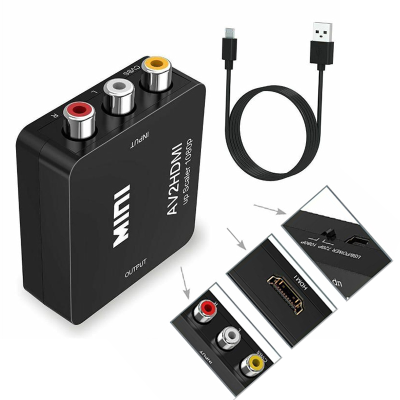 Bộ Chuyển Đổi Mini Rca Av Sang Hdmi Av 2 Hdmi 1080p