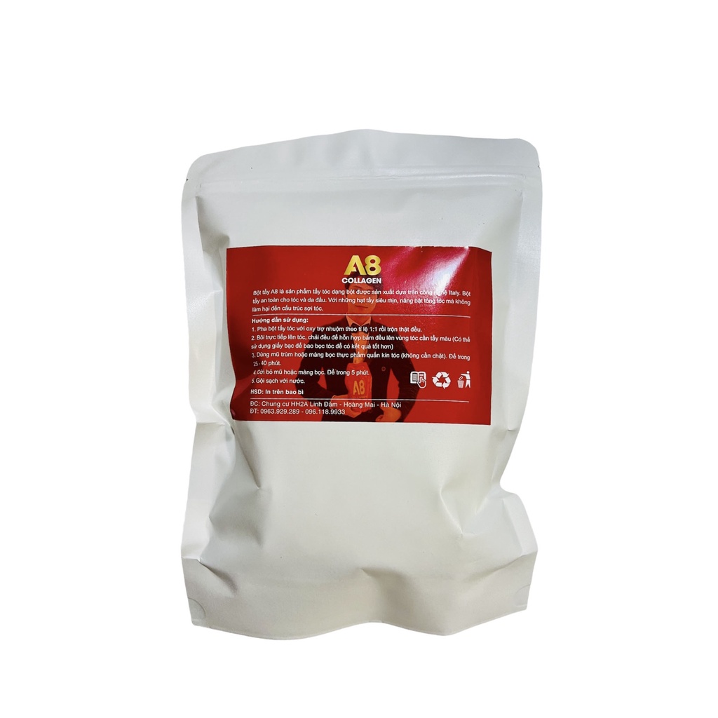 Bột Tẩy Tóc colagen A8 | Tẩy Êm Không Xót - Không Xơ Tóc - Lên Tông Nhanh