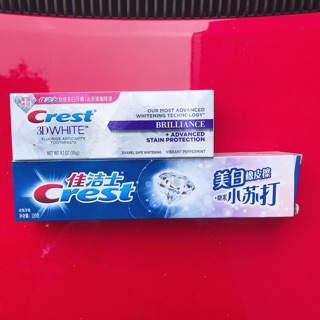 Kem đánh răng Crest lẻ 1 tuýt lớn tặng 1 tuýt bé.