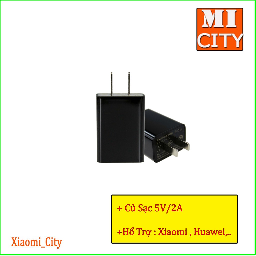 [Hỏa Tốc HCM] Củ sạc Xiaomi 5V/2A Đen