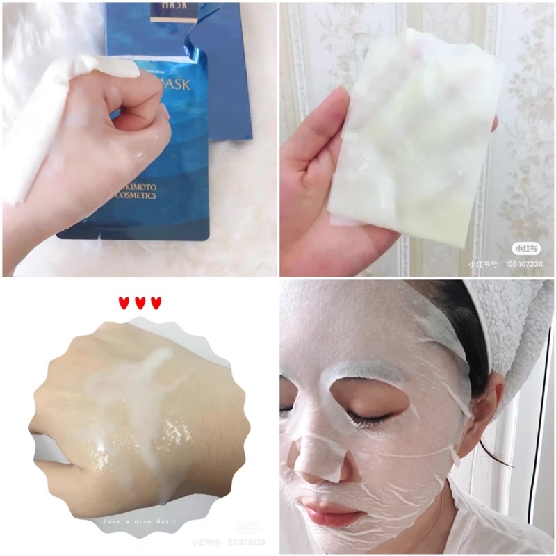 MẶT NẠ TINH CHẤT MIKIMOTO Dưỡng da, giúp da sáng, giảm lão hoá, HỘP 6 MIẾNG