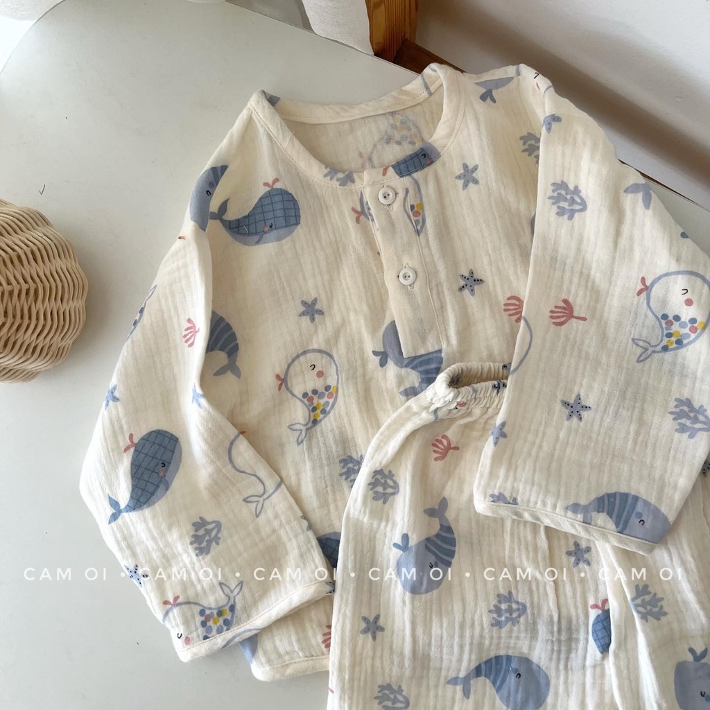 Bộ tay dài muslin