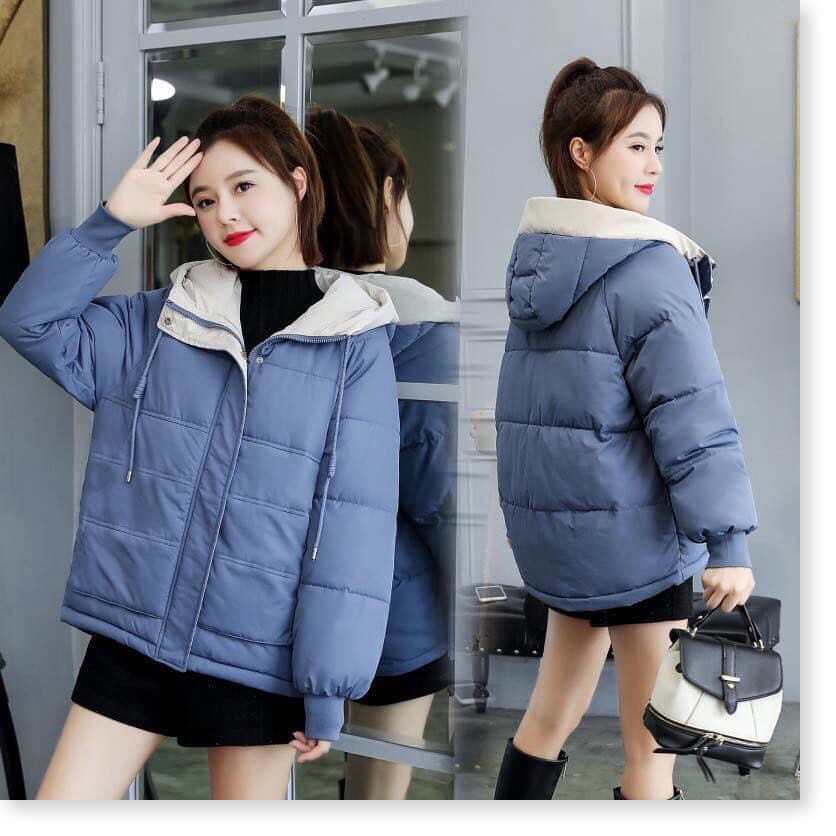 ÁO KHOÁC PHAO NỮ 3 LỚP NÓN THÊU CỰC ẤM CHO MÙA ĐÔNG KME FASHION