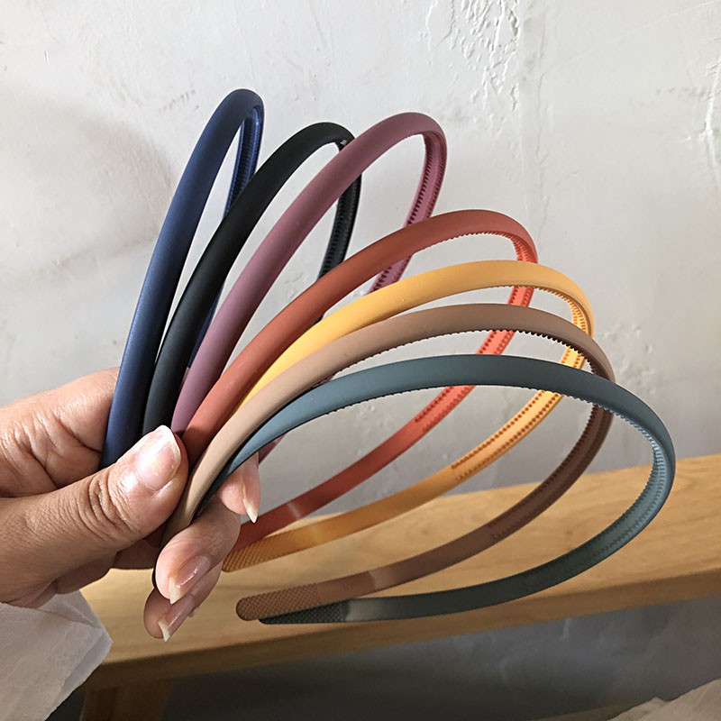 Cài Tóc Nhựa Màu Trơn Xinh Xắn Cho Nữ （Hairband）