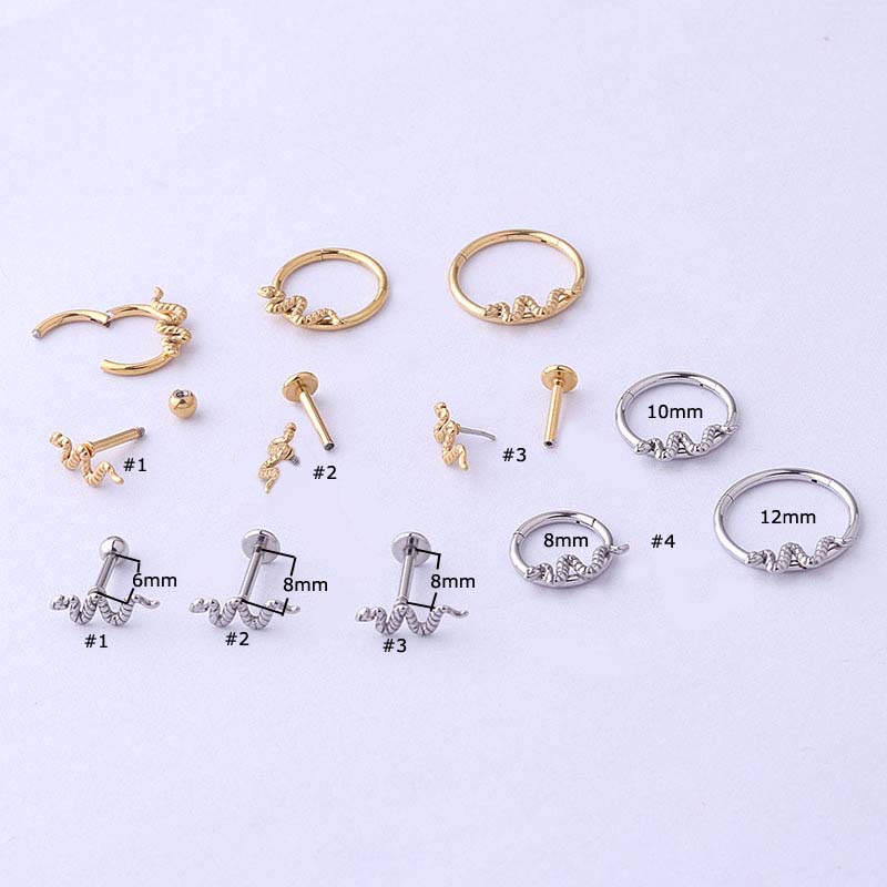 1 Khuyên Cơ Thể Hình Rắn 16G