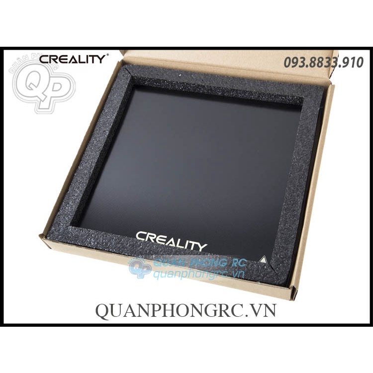 Lót Bàn Nhiệt Thủy Tinh CREALITY Silicon Carbon Tempered Glass Plate 235*235mm