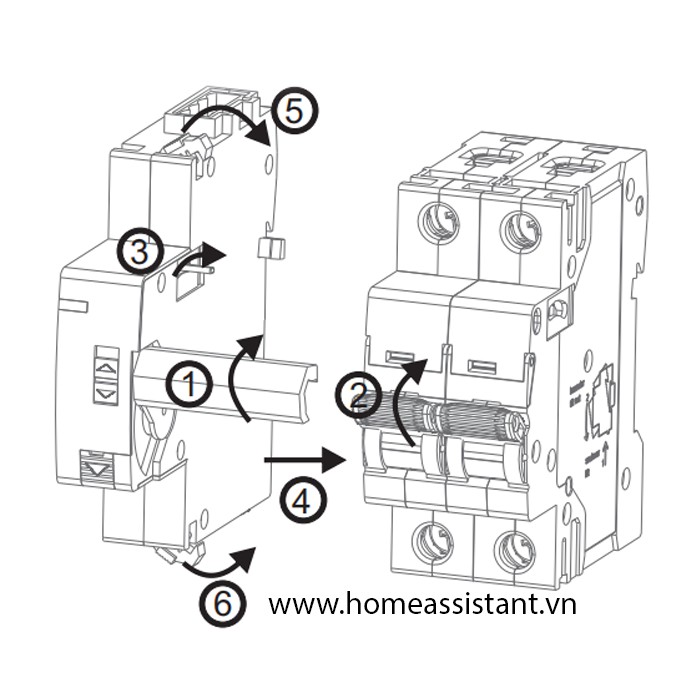Aptomat Cầu Dao Bảo Vệ Tự Động Modbus RS485 Geya GRD9-S  Hass PLC