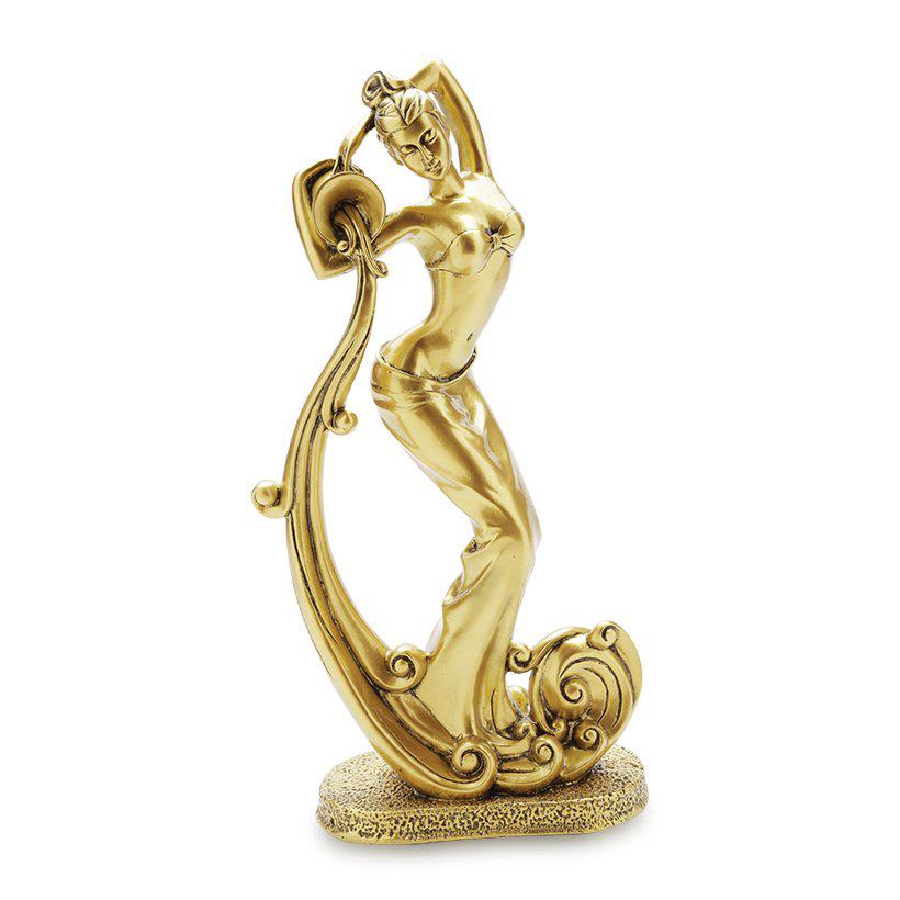 Tượng nghệ thuật cô gái bưng hũ đổ nước 42x19cm